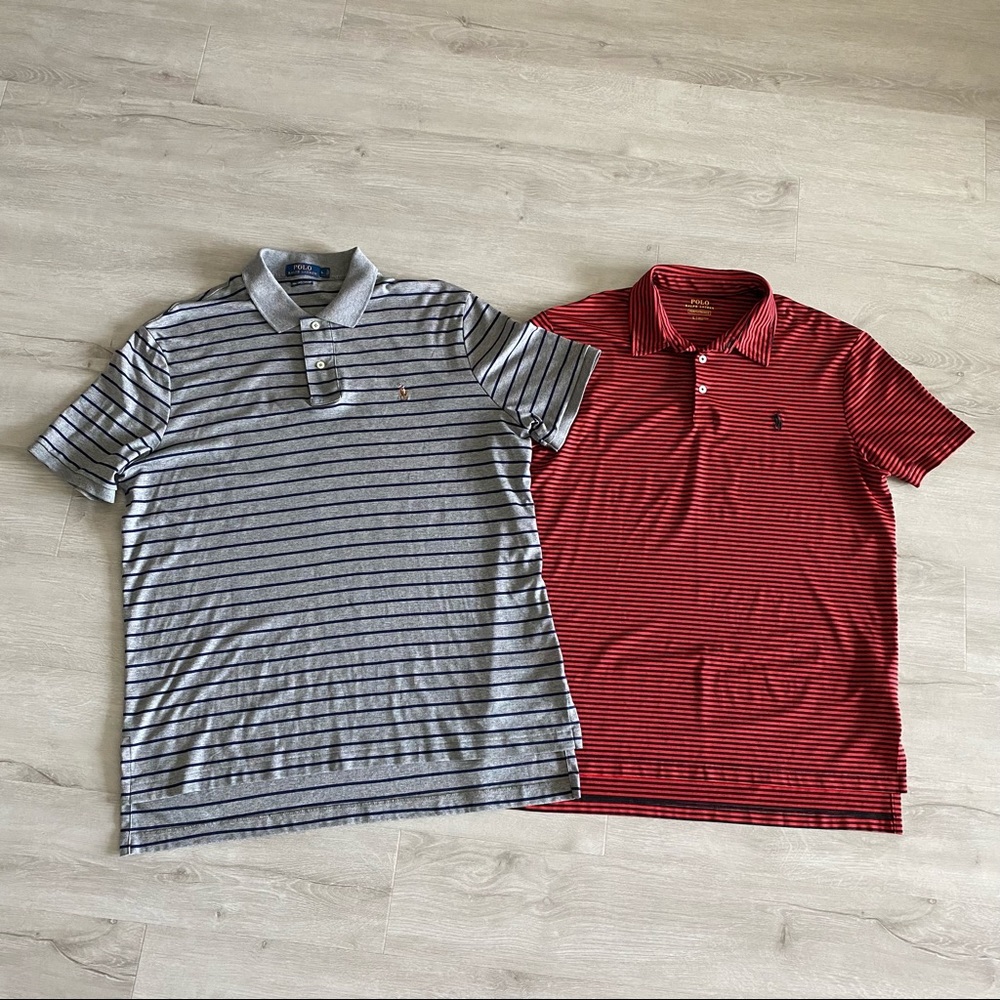 2 Ralph Lauren Polo Striped Shirts in Standard LG